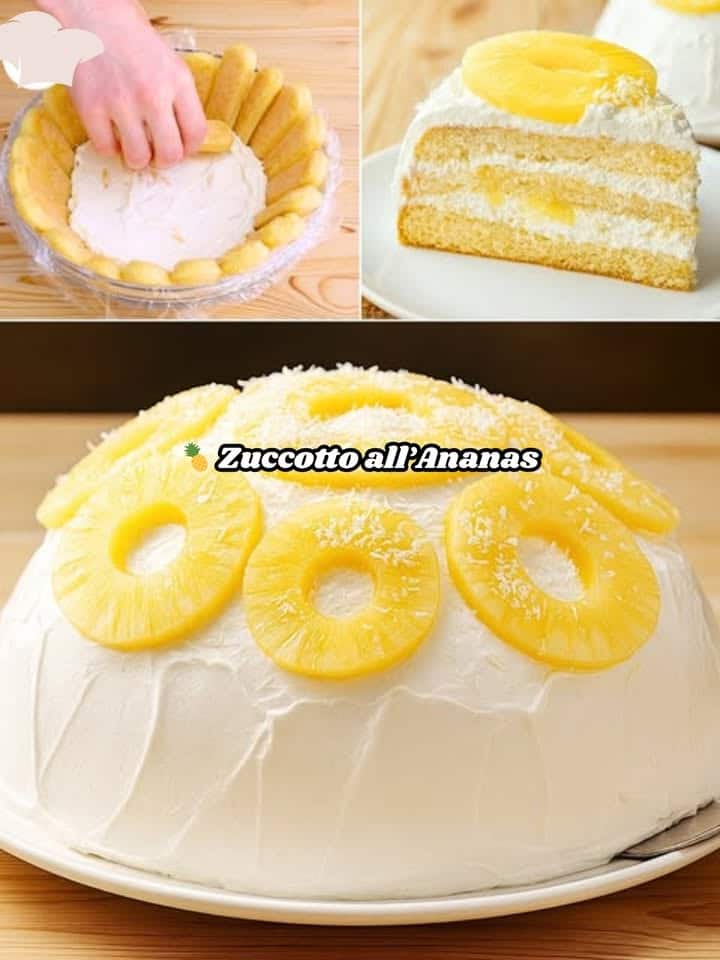 Zuccotto estivo ananas