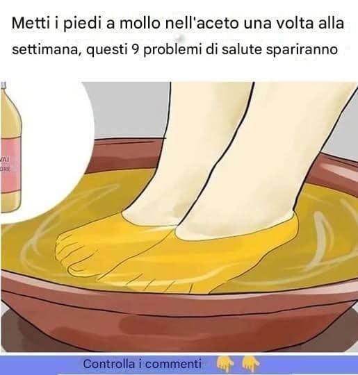aceto piedi a mollo