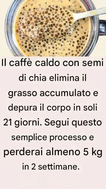 caffè caldo con chia