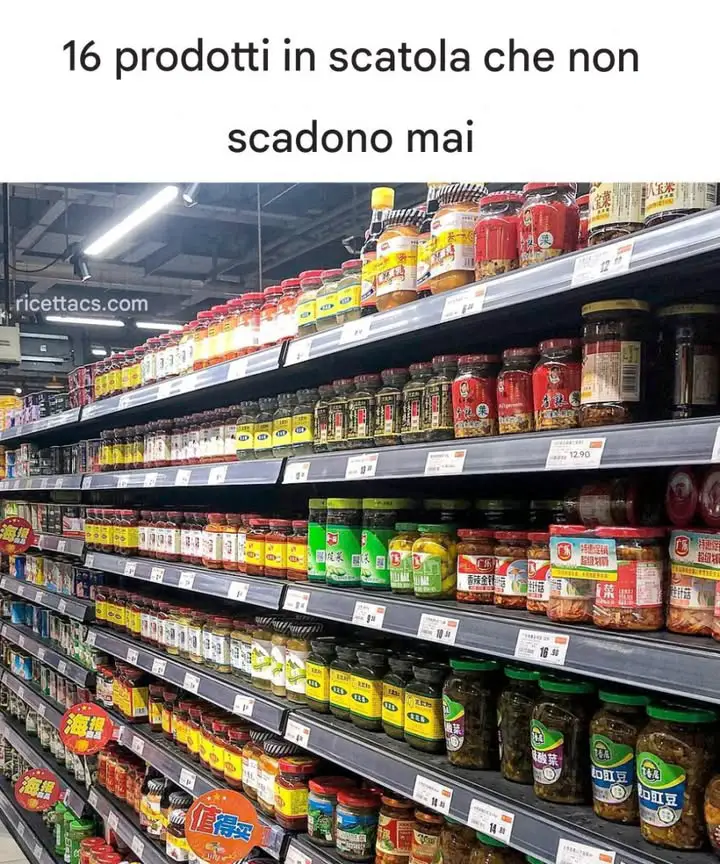 cibi in scatola durevoli