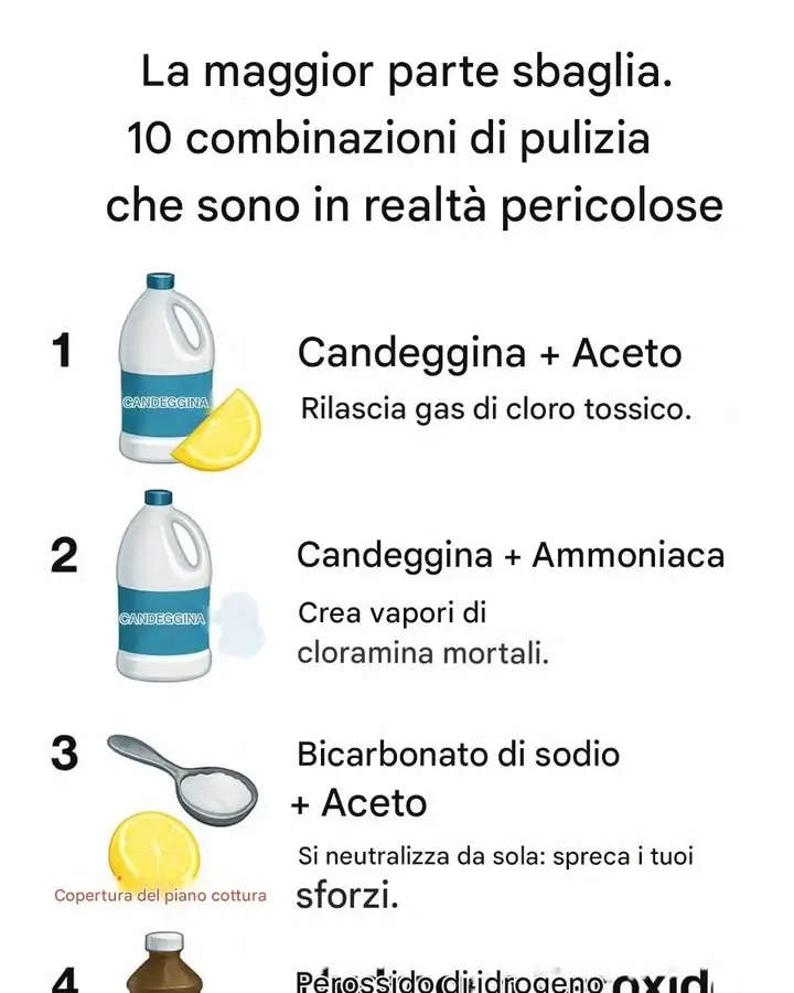 combinazioni di pulizia pericolose