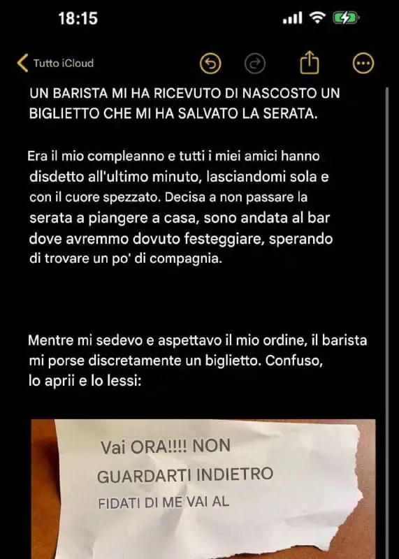 conto incredibile barista