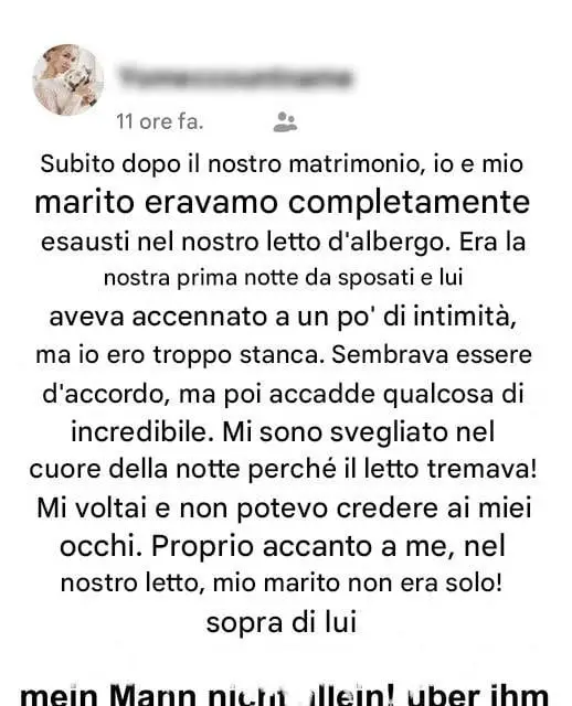 disastro prima notte nozze