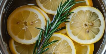 fette di limone rosmarino