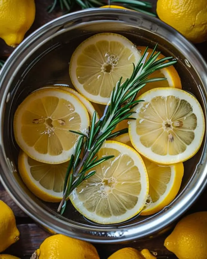 fette di limone rosmarino