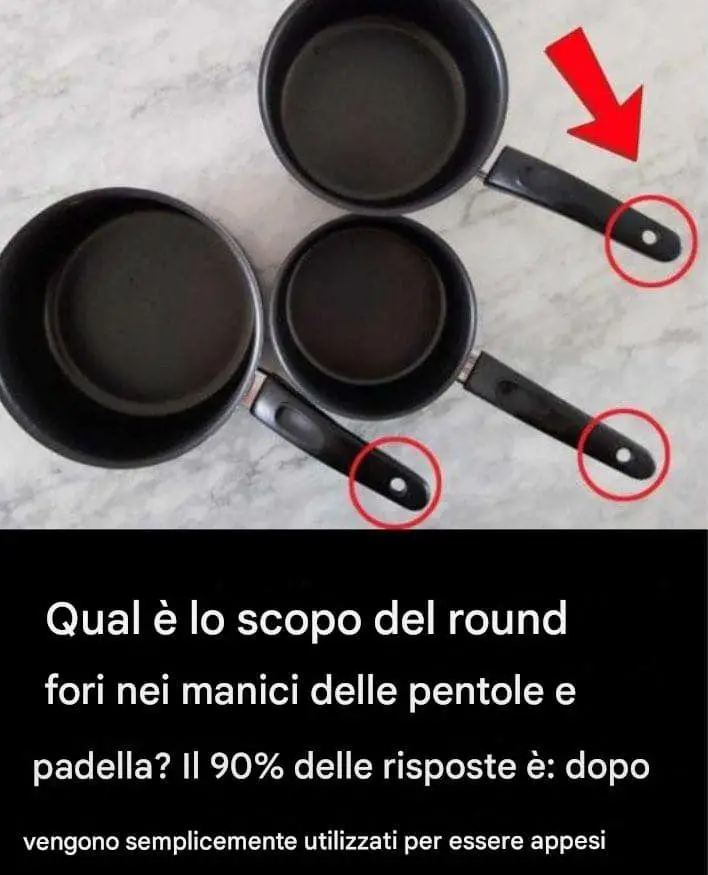 fori manici pentole padelle
