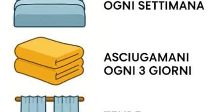 frequenza lavare biancheria letto