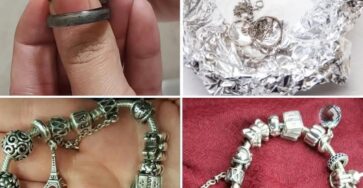 pulire argento annerito brillantare