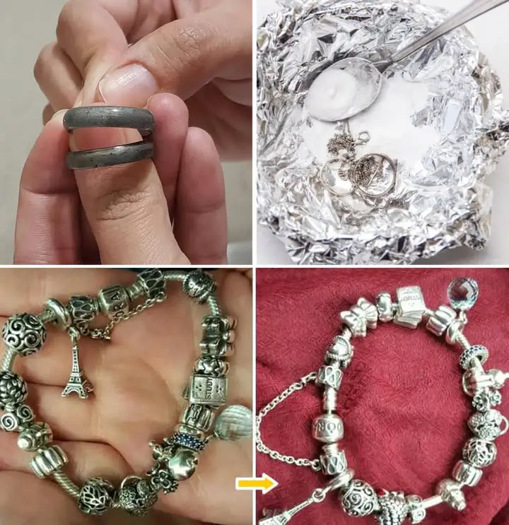 pulire argento annerito brillantare