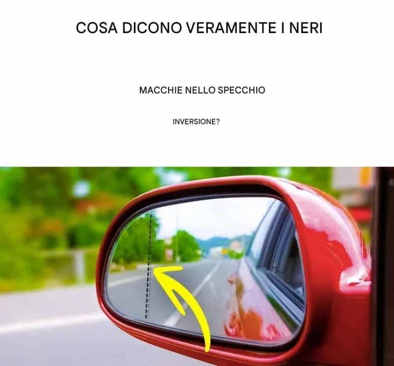 puntini neri specchietti auto