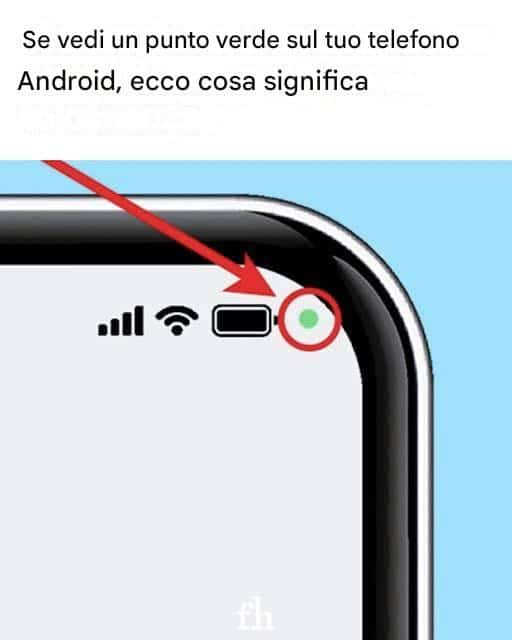 punto verde dispositivo Android