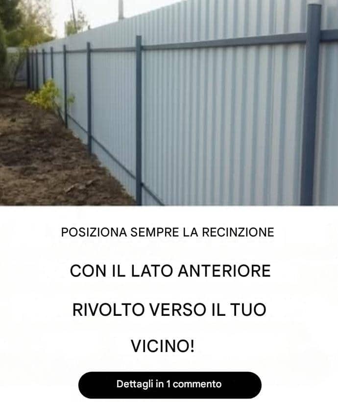 recinzione verso il vicino