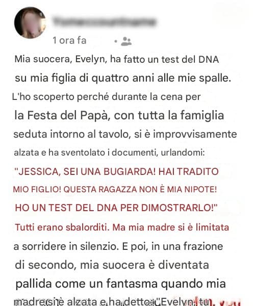 test del DNA reazione