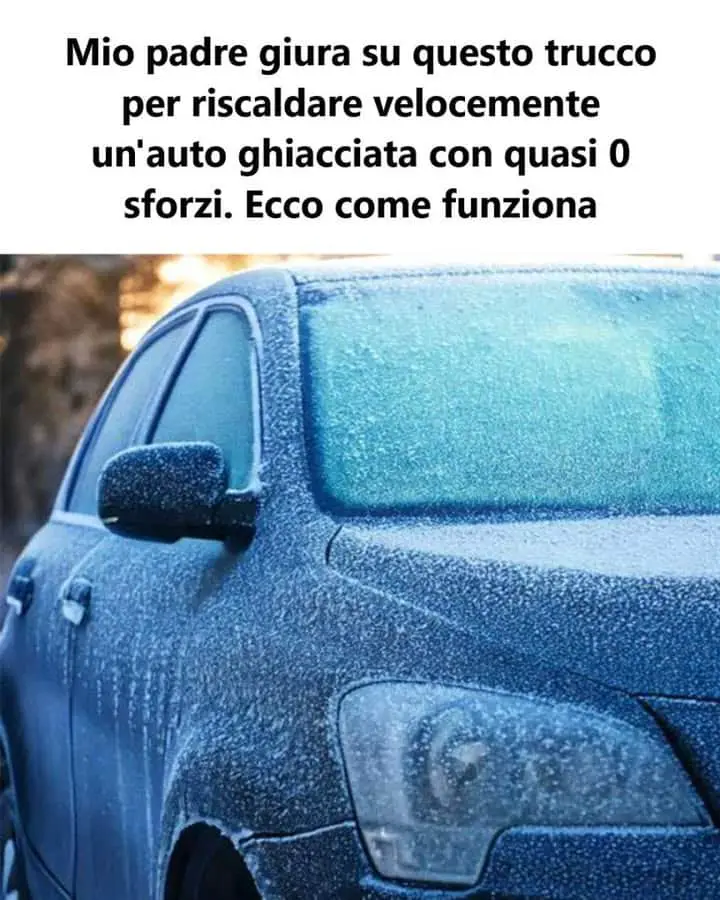 trucchi riscaldare macchina inverno