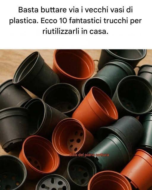 vasi di plastica riutilizzo