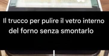 vetro interno forno pulire